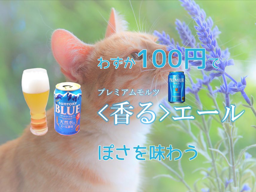 サントリーブルーのアイキャッチ画像「わずか100円で香るエールぽさを味わう」